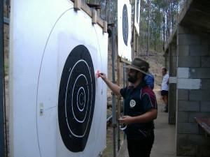 Ipswich rifle club members marking targets