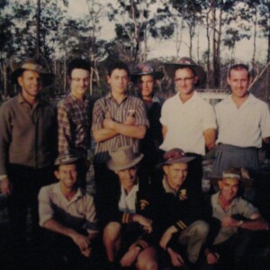 Jim, Greg & Peter Rush, Bob Christison, Eric Nunn, Alf Berghauser, Joe Rush, Ron Duce, John Henderson & Ted Knauer -- Belmont c1960s