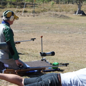 A shooter taking a moment for mental preparation
