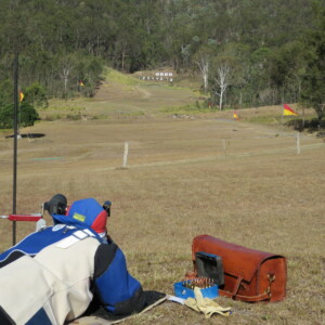 A club member takes aim from 800m